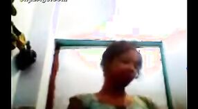 Gayathri, an Indian desi girl from Karnataka, stars in a self-made nude bath video 0 min 30 sec