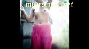 Amateur porn video of a Bengali girl in an outdoor bath 2 min 20 sec
