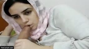 Pakistani babe gives a hot solo blowjob on webcam 6 min 50 sec
