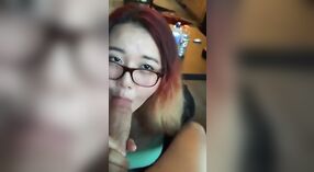 Asian Chubby Girl Gives a Ball Sucking Blowjob 2 min 10 sec