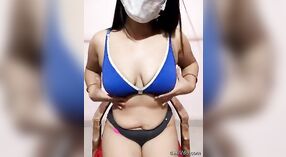 Horny Bhabhi Stripping Saree fingering her juicy pussy 1 min 50 sec