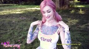Suicide girls Flame Jade and her friends have wild sex in the great outdoors 0 min 40 sec