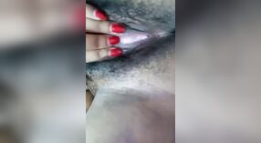 毛むくじゃらの猫の十代の少女は蒸し暑いソロビデオで自分自身を指で 0 分 50 秒
