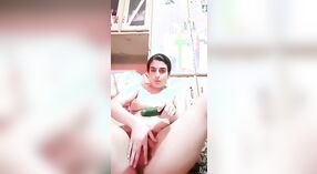 Pakistani girl gets her hairy pussy punished with a cucumber while enjoying vegetables 0 min 30 sec