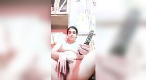 Pakistani girl gets her hairy pussy punished with a cucumber while enjoying vegetables 1 min 00 sec
