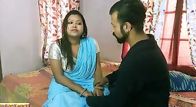Big Aunt Ses's big boobs and little boy in a blue saree 4 min 20 sec