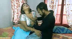 Big Aunt Ses's big boobs and little boy in a blue saree 9 min 40 sec
