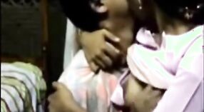 Beautiful tamil sex video featuring father kissing daughter and breast play 1 min 40 sec