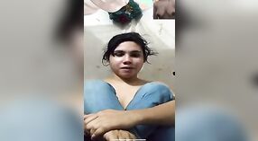 College girl with sexy curves flaunts her assets in video call 1 min 40 sec