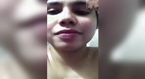 College girl with sexy curves flaunts her assets in video call 3 min 30 sec