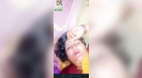 Desi village aunty teases with her hairy pussy and big boobs 1 min 20 sec