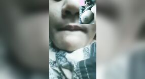 Pure Desi village girl flaunts her big boobs in a steamy video call 2 min 40 sec