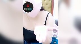 Desi Girl's First Time Live Cam Show with Pink Mask 5 min 00 sec