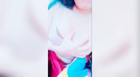 Intense close-ups of a busty Indian beauty's big butt and breasts 4 min 20 sec