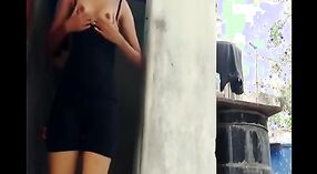 Indian beauty seduces in the open air with a sensual striptease 0 min 0 sec