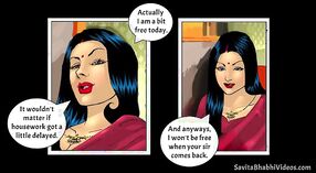 Savita Bhabha的Desi色情卡通：一个诱人的女人，戏弄男人 2 敏 10 sec