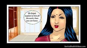 Savita Bhabha的Desi色情卡通：一个诱人的女人，戏弄男人 0 敏 30 sec