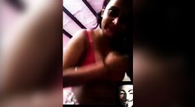 Naughty girl flaunts her big boobs in Indian sex video 3 min 30 sec