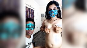 Desi couple indulges in hot sex on live cam with Indian babe licking her lover's nipples 1 min 20 sec