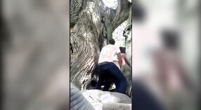 Desi schoolgirl gets caught having sex outdoors with her boyfriend on camera 1 min 10 sec