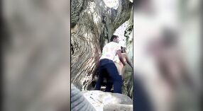 Desi schoolgirl gets caught having sex outdoors with her boyfriend on camera 2 min 00 sec