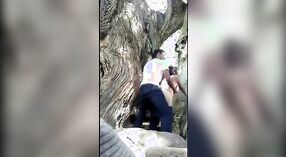 Desi schoolgirl gets caught having sex outdoors with her boyfriend on camera 3 min 40 sec