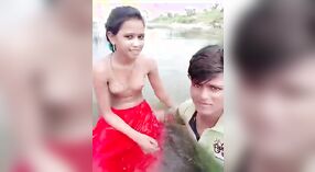 Dehati Desi's boob show and outdoor swim with MMC's camera 0 min 0 sec