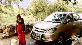 Indian aunty with big boobs gets seduced in a car wash 3 min 20 sec