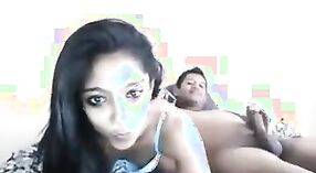 Amador indiano Esposa de Jaipur mostra seu corpo sexy na webcam com seu cônjuge 13 minuto 40 SEC
