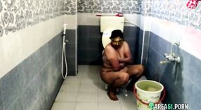 Indian aunty with a big ass gets a bath after rough sex on hidden camera 2 min 50 sec