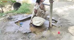Schoolgirl caught taking a bath in sari on camera 0 min 0 sec