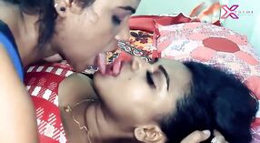 Two adorable Desi lesbians pleasure each other's pussies 1 min 10 sec