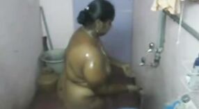 Indian aunty with chubby body masturbates on hidden cam 2 min 40 sec