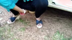 Indian MILF with big boobs enjoys outdoor pissing in this amateur video 0 min 40 sec