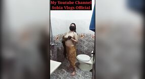 Indian babe Sobia squirts in the shower after anal sex 1 min 00 sec