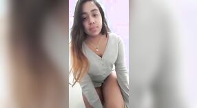 Desi girl's sexy striptease and big tits on display 0 min 0 sec
