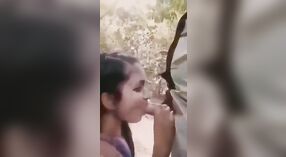 Desi XXX gives her boyfriend an outdoor blowjob and receives a messy cumshot 1 min 30 sec