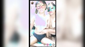 Indian girls in masks indulge in naughty lesbian games on live camera 1 min 10 sec