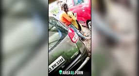 Desi girl caught kissing her lover in a car on the street 7 min 00 sec