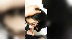 NRI Indian college girl gives an amazing blowjob in public baths in a sex movie 4 min 20 sec