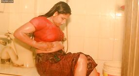Titsy Bengali girl gets wet and wild in the bath 2 min 20 sec