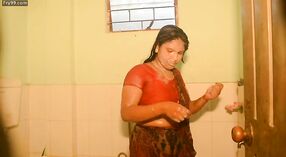 Titsy Bengali girl gets wet and wild in the bath 3 min 40 sec