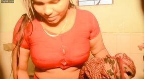 Titsy Bengali girl gets wet and wild in the bath 7 min 40 sec