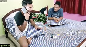 दो दोस्त एक भारतीय पति की देश पत्नी के साथ जुनून की एक रात साझा करते हैं 3 मिन 20 एसईसी