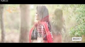 Mistress in red sari naari nandini nayek teases with her belly button 0 min 40 sec