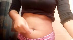 British girl's belly button piercing gets changed in steamy video 0 min 0 sec