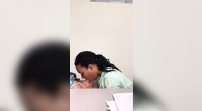 A white boss gets a blowjob from a black girl in the office 0 min 0 sec