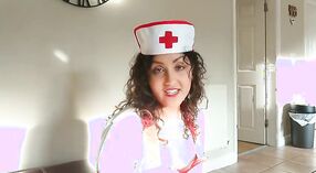 Jill, the Indian wife, is a sexy nurse in this steamy video 3 min 40 sec