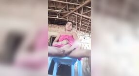 In the open air, a village bhabhi masturbates with her fingers 1 min 00 sec