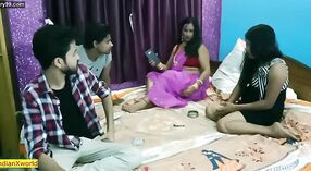 Domowy indyjski seks taśmy: ciocia brudne rozmowy i ekscytujący spotkanie 7 / min 50 sec